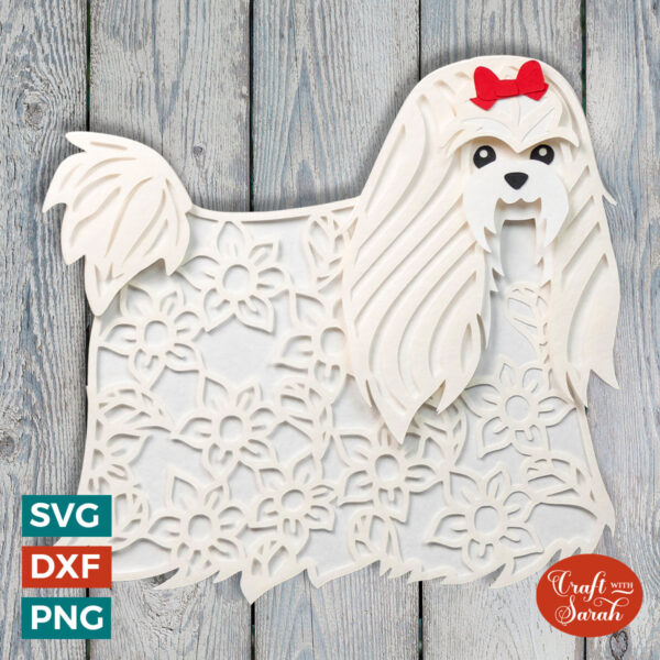 Long Hair Maltese SVG
