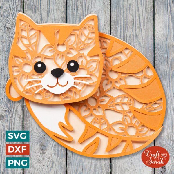 Curled Up Cat SVG