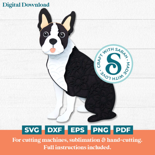 Boston Terrier SVG (Sitting)