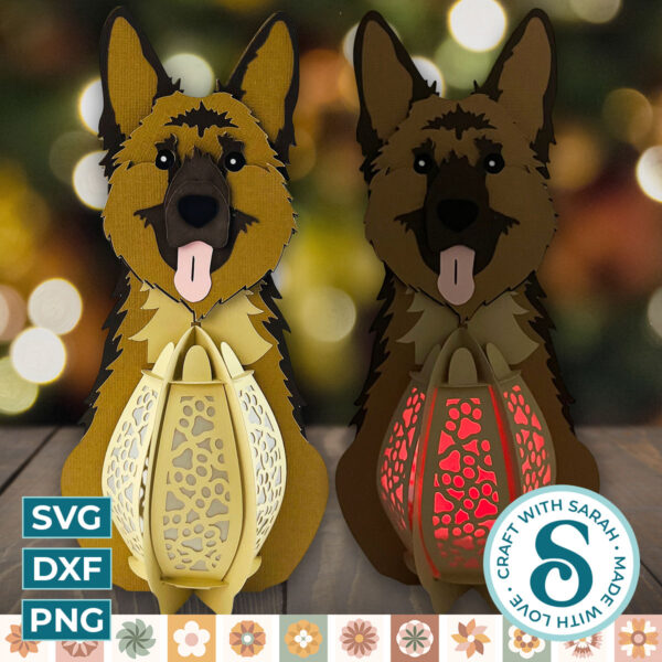 German Shepherd Lantern