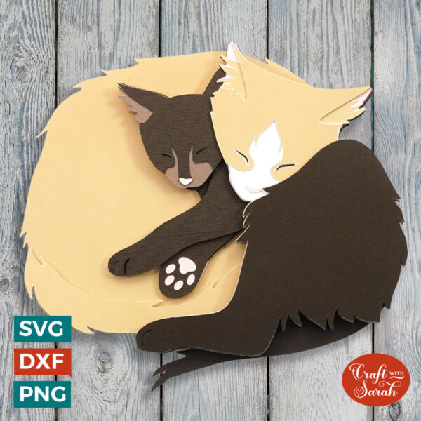 Cat and Kitten SVG