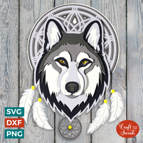 Dreamcatcher Wolf SVG