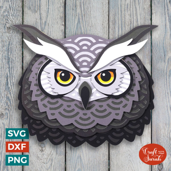 Owl Mandala Head SVG