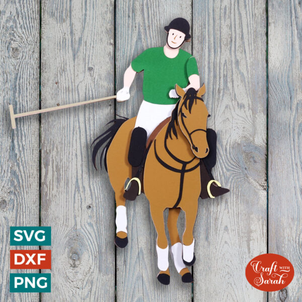 Polo Player SVG (Male Rider)