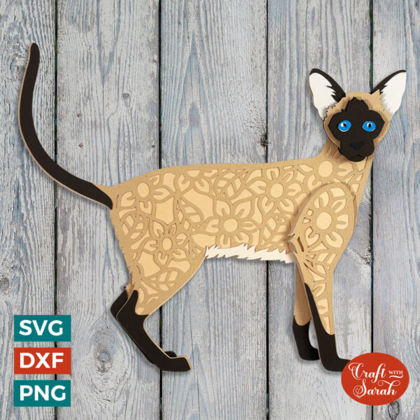 Siamese Cat SVG - Standing
