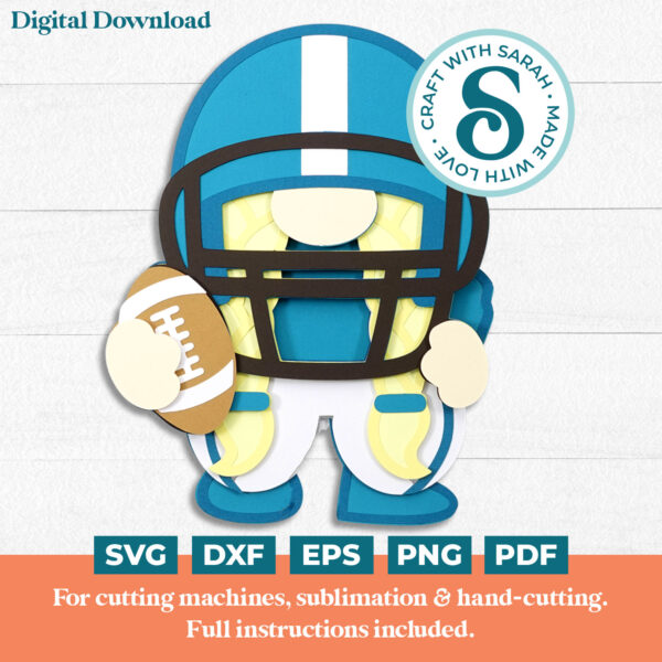American Football Gnome SVG - Female