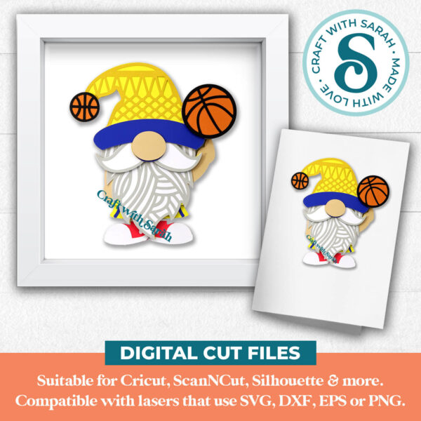Basketball Gnome SVG - Male - Image 2