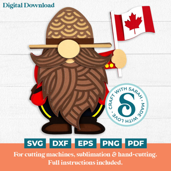 Canada Day Gnome SVG - Male