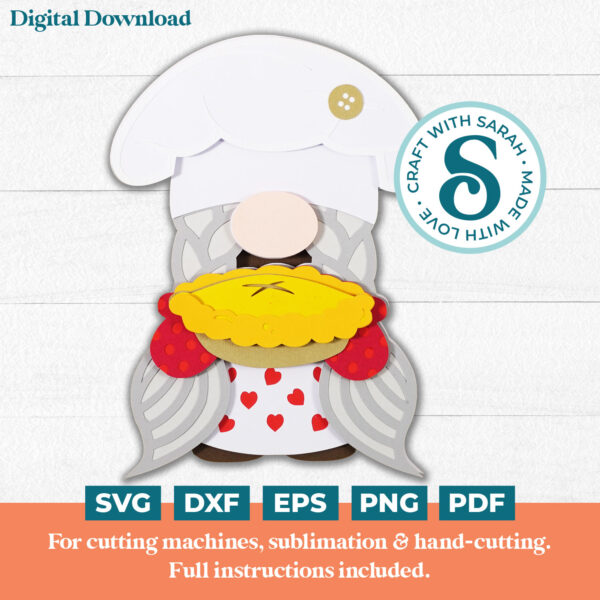 Chef Gnome SVG - Female