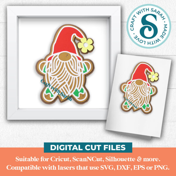 Gingerbread Gnome SVG - Male - Image 2
