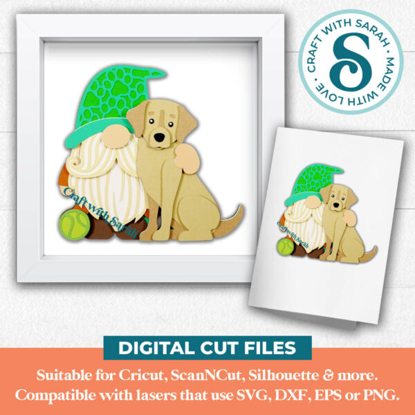 Dog Lover Gnome SVG - Male - Image 2
