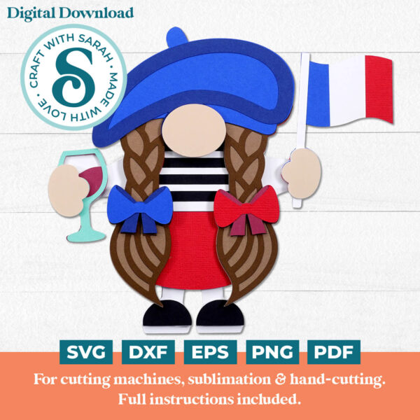 French gnome SVG - Female