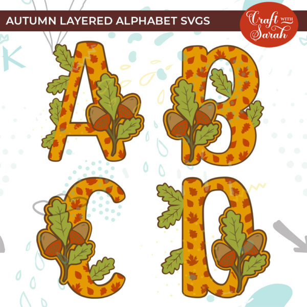 Autumn Layered Alphabet SVGs - Image 2