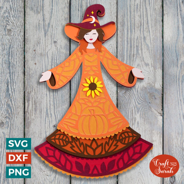 Autumn Witch SVG