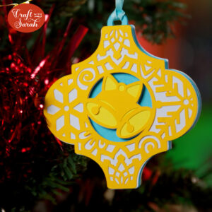 Filigree Christmas Bell Arabesque Ornament SVG