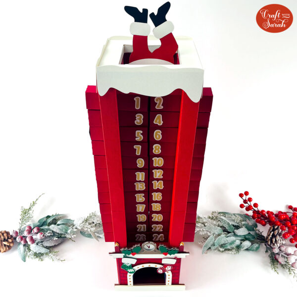 Santa in Chimney Advent Calendar SVG - Image 5