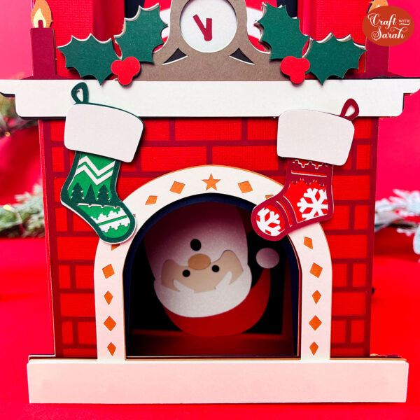 Santa in Chimney Advent Calendar SVG - Image 2