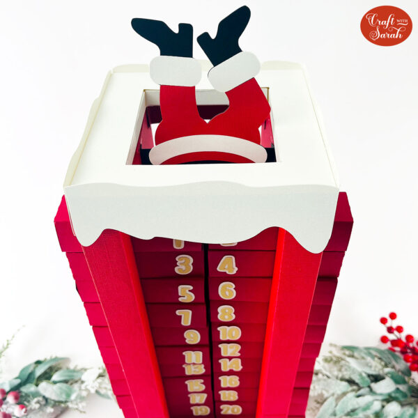 Santa in Chimney Advent Calendar SVG - Image 3