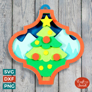 Christmas Tree Arabesque Ornament SVG