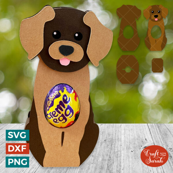 Dog Chocolate Egg Holder SVG