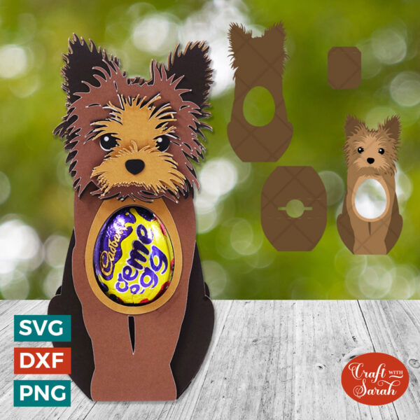 Yorkie Egg Holder SVG