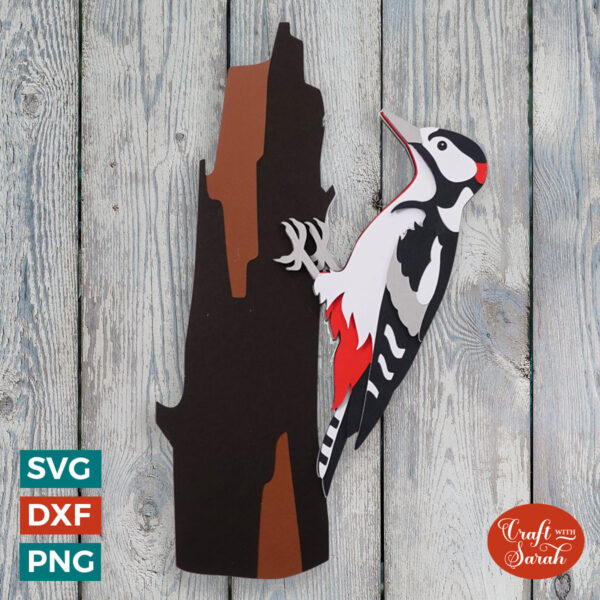 Great Spotted Woodpecker SVG