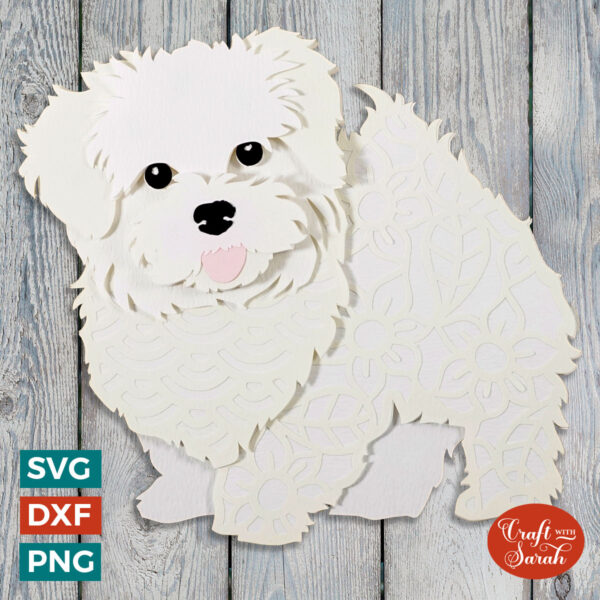 Maltese Puppy SVG