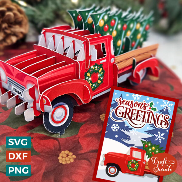 Popout Truck Card SVG