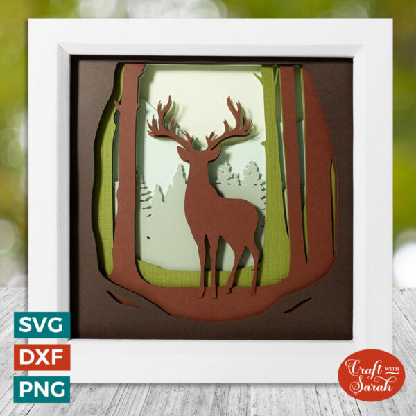 Woodland Stag Shadow Box