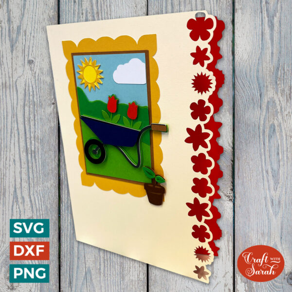Wheelbarrow Greetings Card