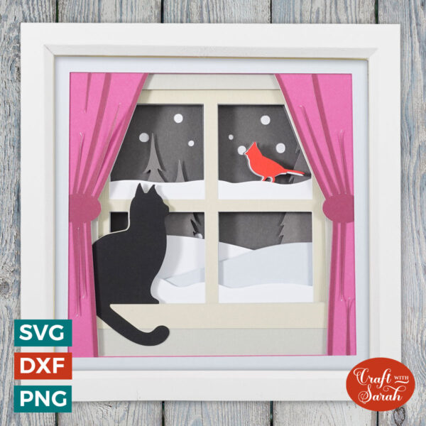 Winter Window Shadow Box