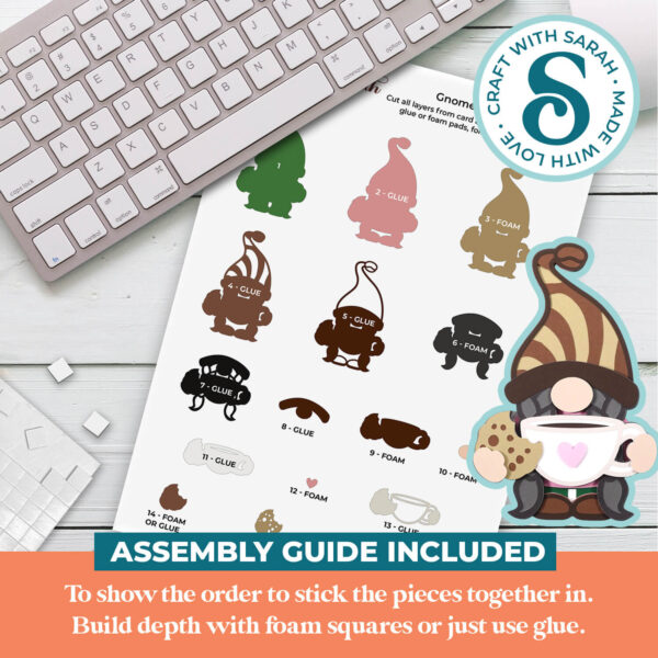 Coffee Gnome SVG - Female - Image 3