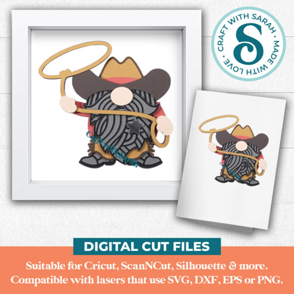 Cowboy Gnome SVG - Image 2