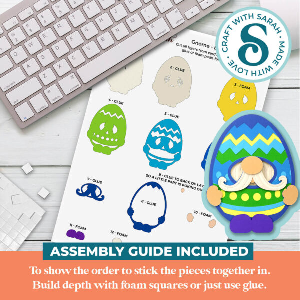 Easter Egg Gnome SVG - Male - Image 3