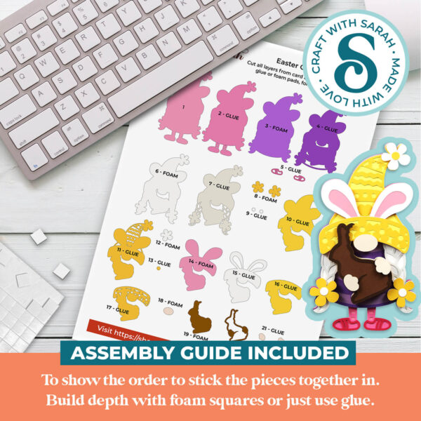 Easter Gnome SVG - Female - Image 3