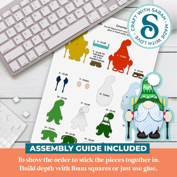 Hiker Gnome SVG - Male - Image 3