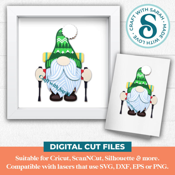 Hiker Gnome SVG - Male - Image 2