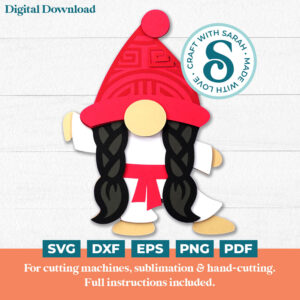 Martial Arts Gnome SVG - Female