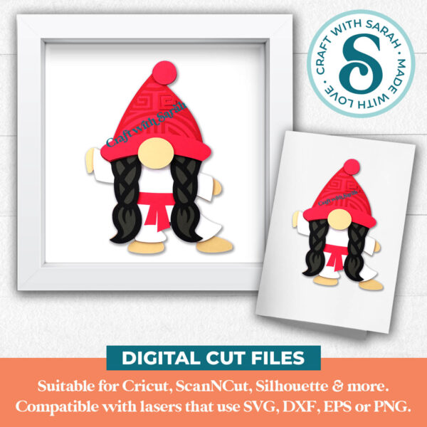 Martial Arts Gnome SVG - Female - Image 2