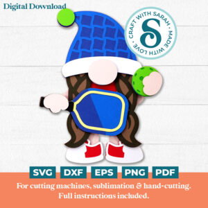 Pickleball Gnome SVG - Female
