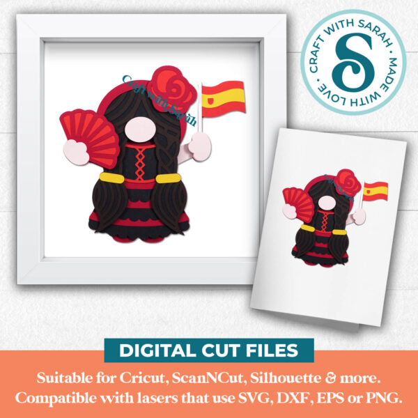 Spanish Gnome SVG - Female - Image 2
