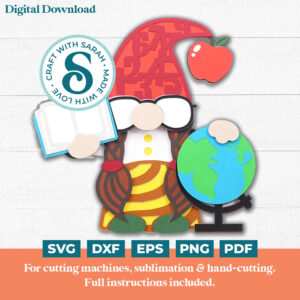 Teacher Gnome SVG - Female