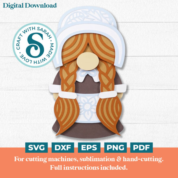 Thanksgiving Gnome SVG - Female