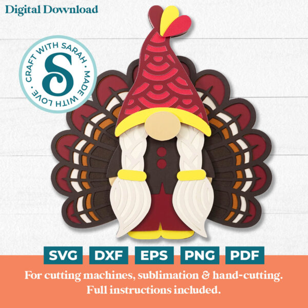 Turkey Gnome SVG - Female