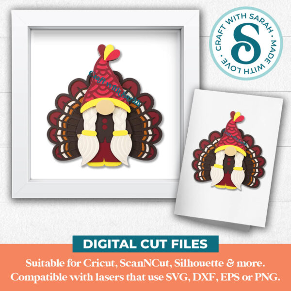 Turkey Gnome SVG - Female - Image 2
