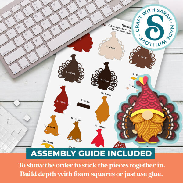 Turkey Gnome SVG - Male - Image 3