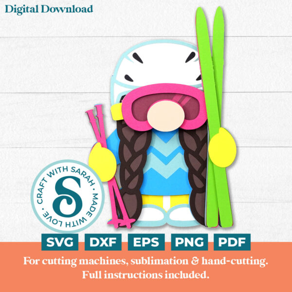Winter Sports Gnome SVG - Female