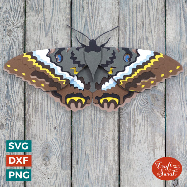 Black Witch Moth SVG
