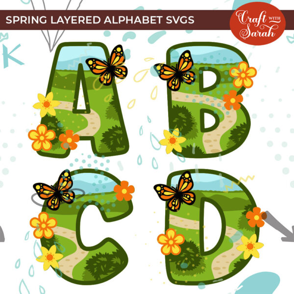 Spring Layered Alphabet SVGs - Image 3