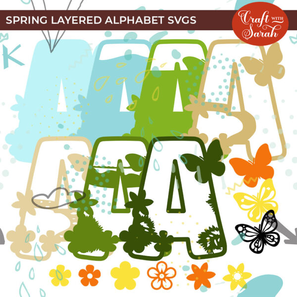 Spring Layered Alphabet SVGs - Image 2
